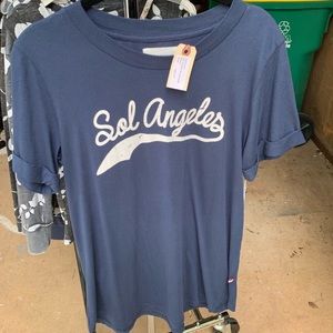 Sol Angeles brand roll sleeve tee